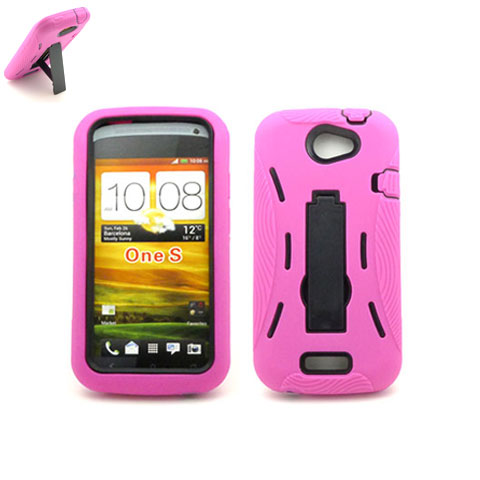 Armor Hybrid Case for HTC ONE S (Pink)